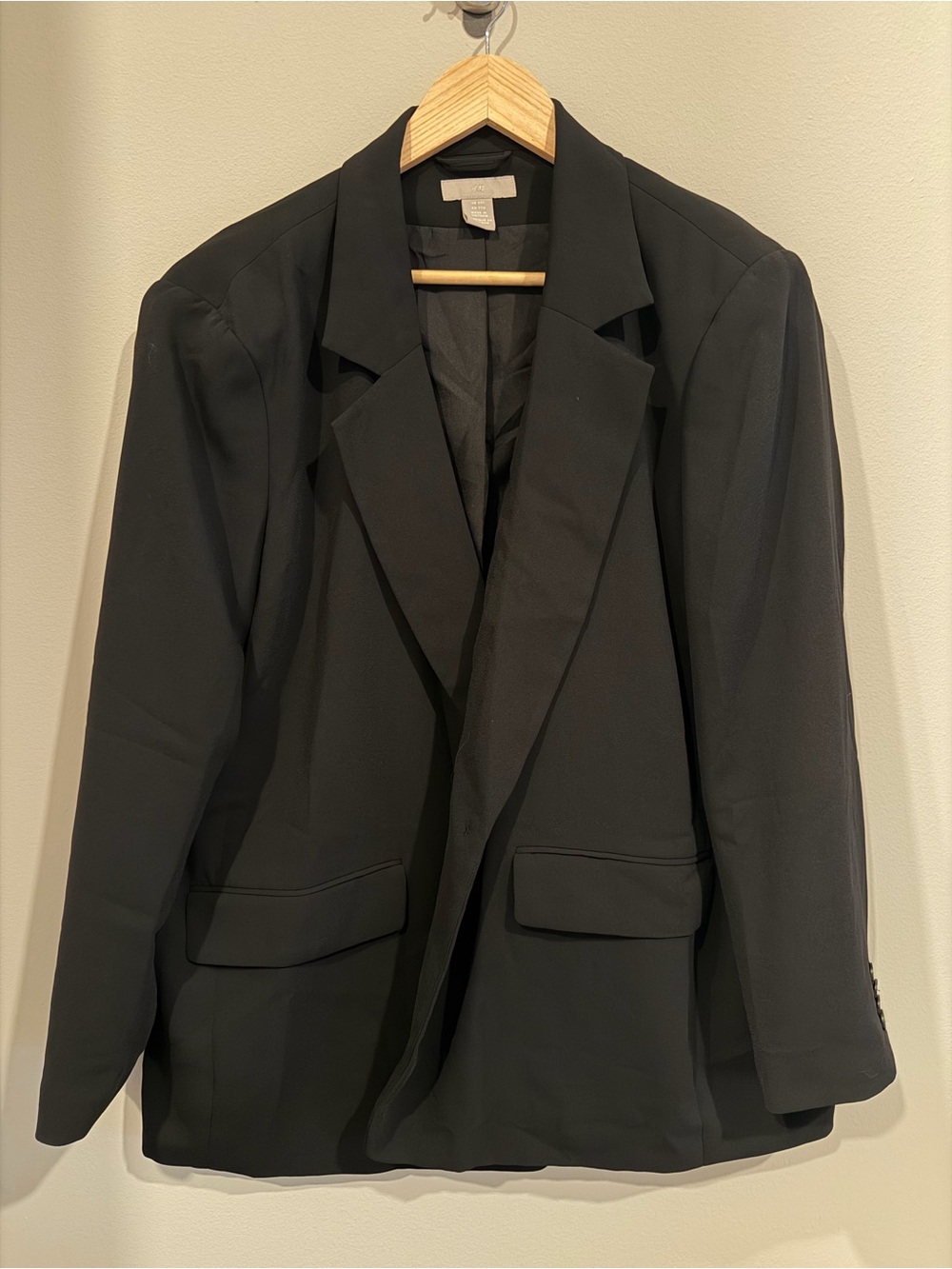 H&M Oversized Black Women's Tailored Blazer Jacket